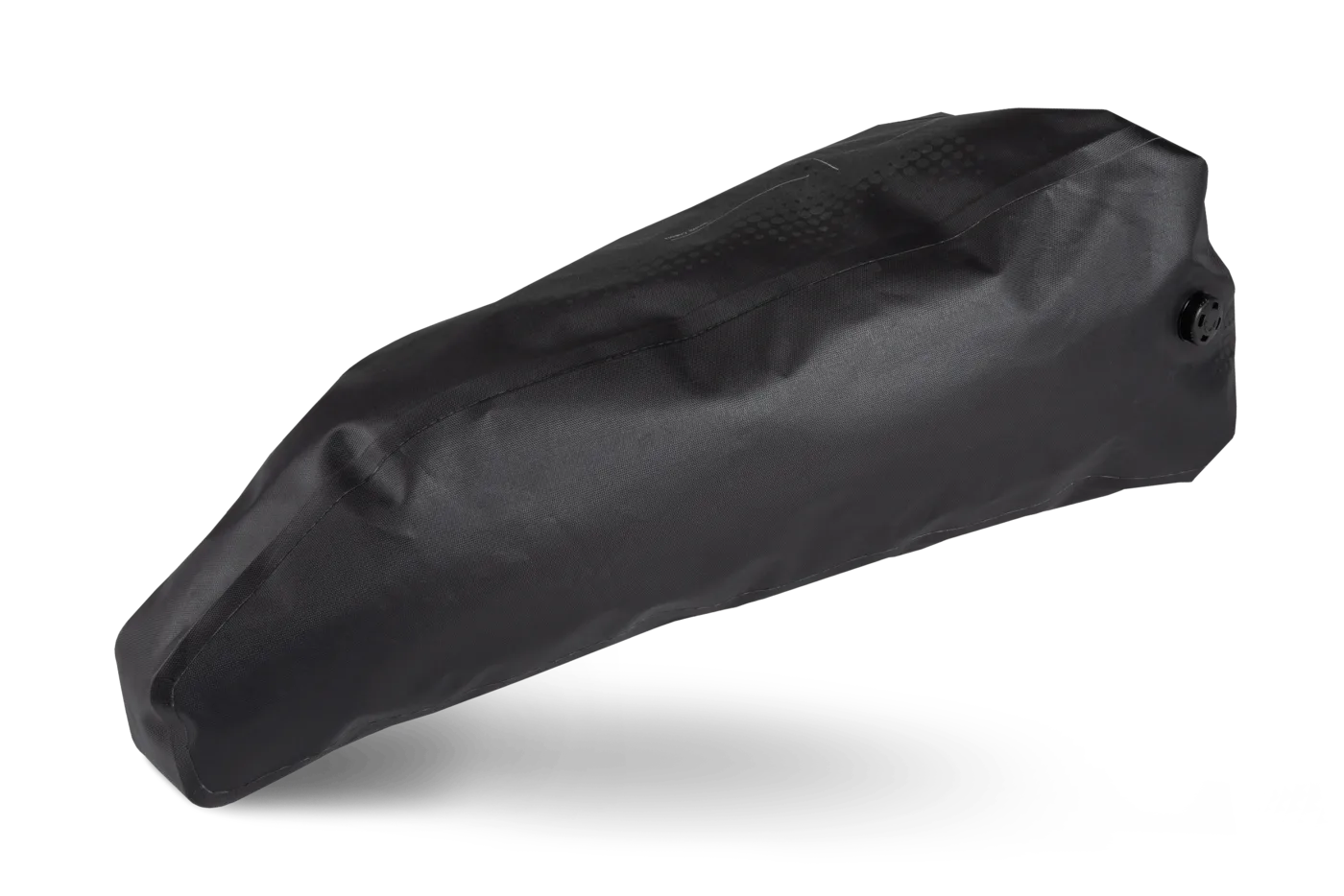 Die ACID Satteltasche Packsack PACK PRO 15 ist eine schwarze, wasserabweisende Schutzhülle für einen Fahrradsattel oder ähnliche Gegenstände von Mr. Bike Lichtenfels, abgebildet auf einem schlichten weißen Hintergrund.