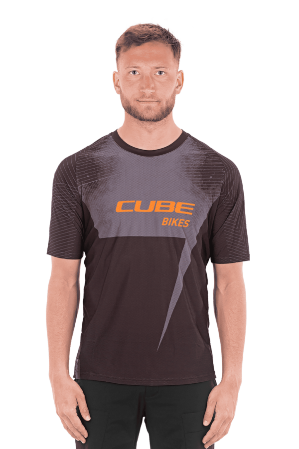CUBE EDGE Rundhalstrikot kurzarm
