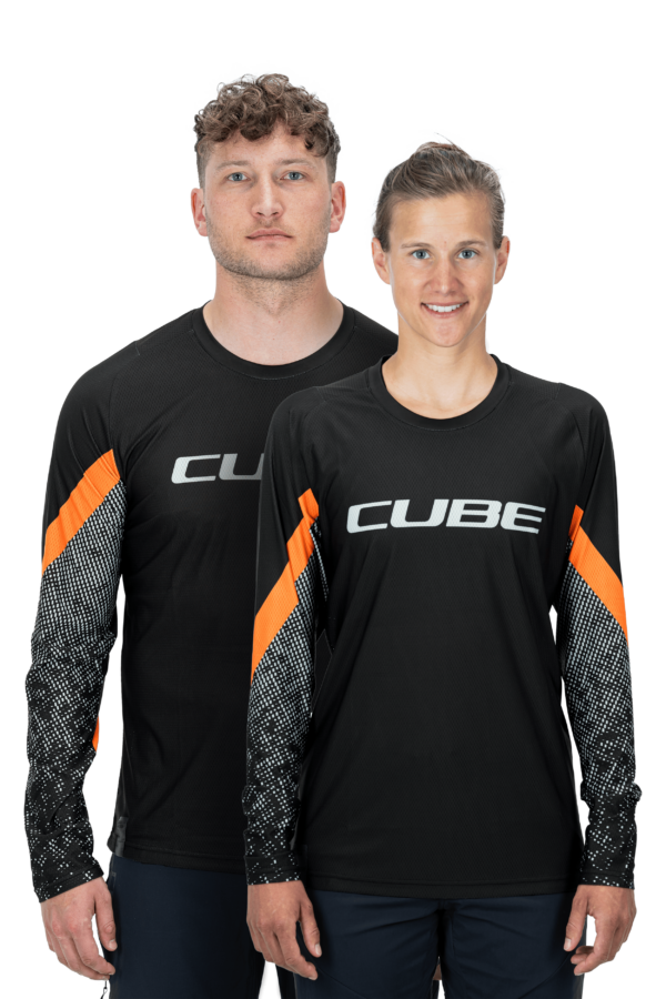 CUBE EDGE Rundhalstrikot langarm