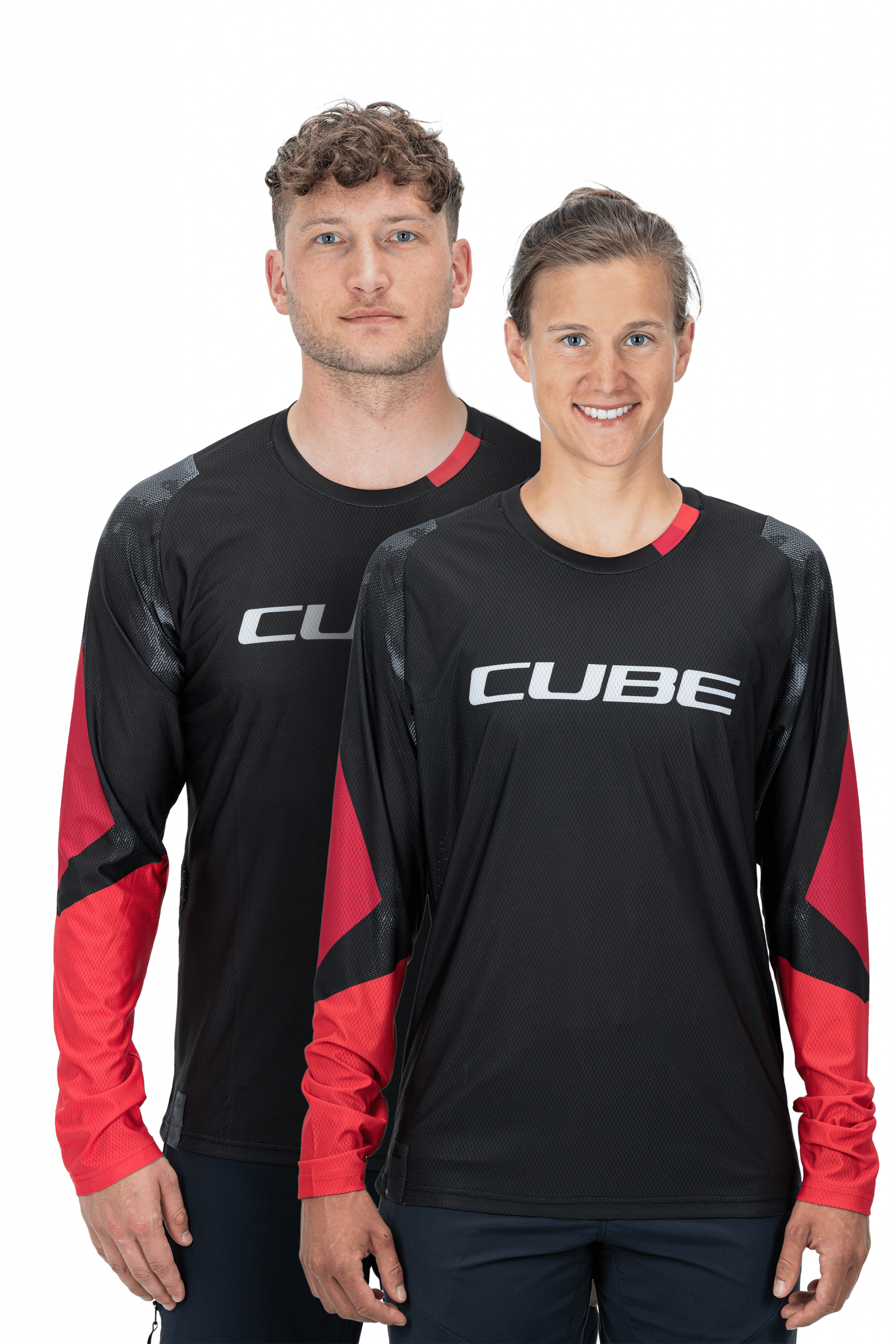 CUBE EDGE Rundhalstrikot langarm
